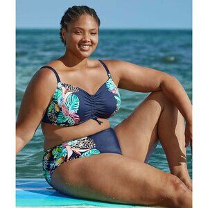 Elomi Navy and Multicolor Bikini